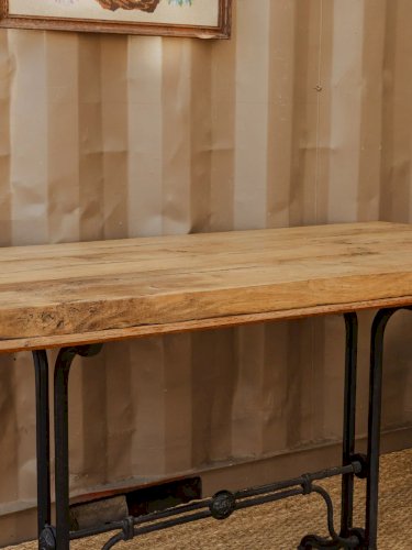 Denise, la table à manger bistro en bois N°58