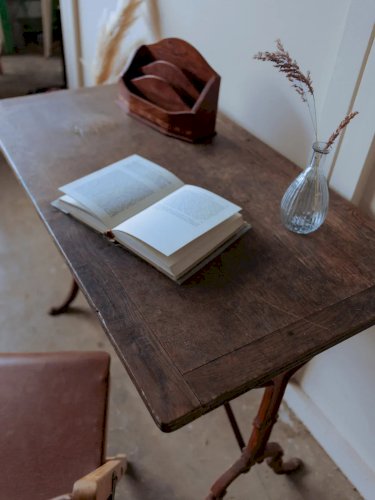 Denise, la table à manger bistro en fer forgé N°86