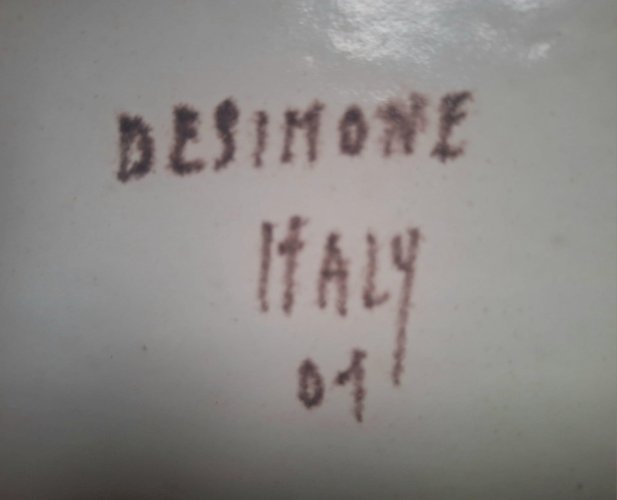 DESIMONE plat décoratif en céramique italienne vintage, vaisselle design