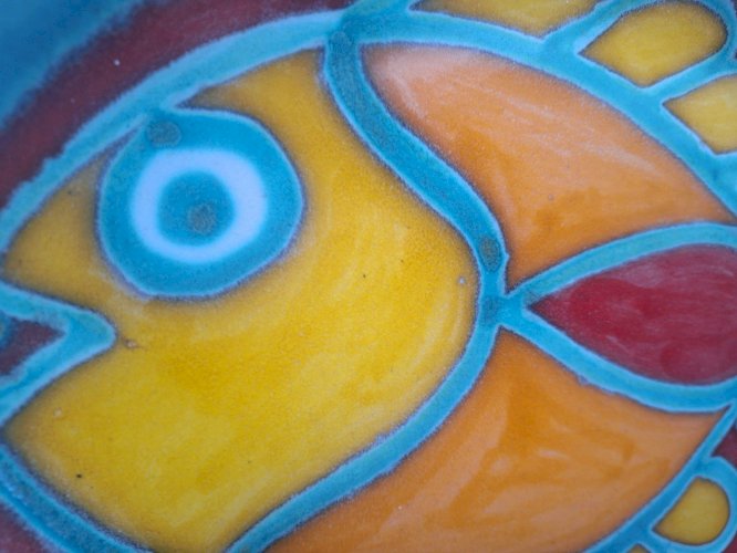 DESIMONE plat décoratif en céramique italienne vintage, vaisselle design