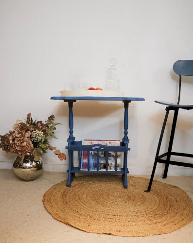 Désiré, le porte-revues bleu en hêtre N°138