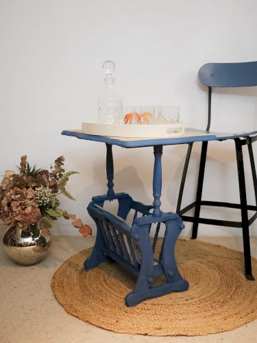 Désiré, le porte-revues bleu en hêtre N°138