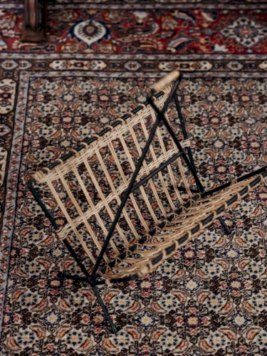 Désiré, le porte-revues en osier et métal N°132