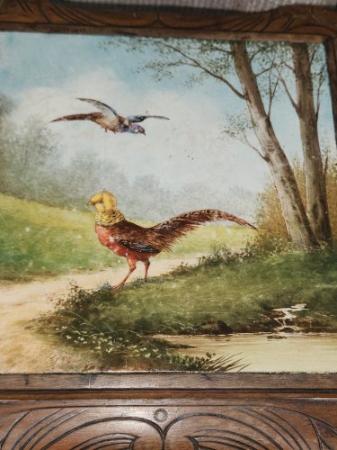 Desous de plat en porcelaine avec bois
