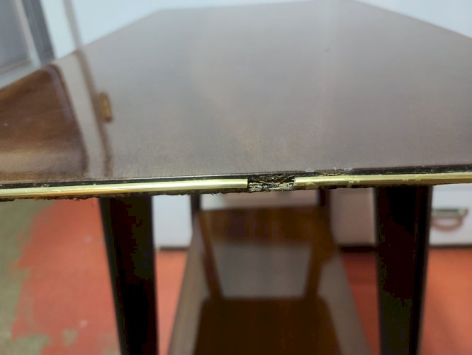 desserte de télé acajou vintage