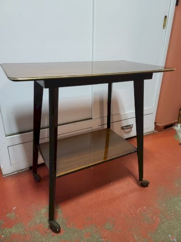 desserte de télé acajou vintage