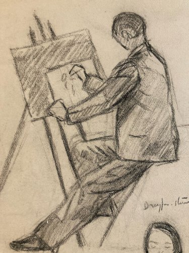 Dessin 1930 Crayon Atelier Papier Peintre Art Jean Dreyfus Stern x Arts