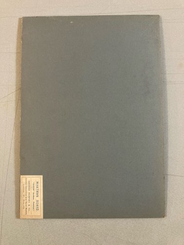 Dessin 1930 Peinture Papier Aquarelle Intérieur Eglise Cathédrale Statue