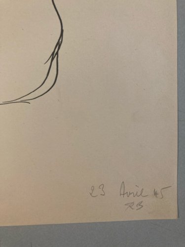 Dessin 1945 Encre Femme Nue Nu Erotique A Identifier Art Atelier Ancien