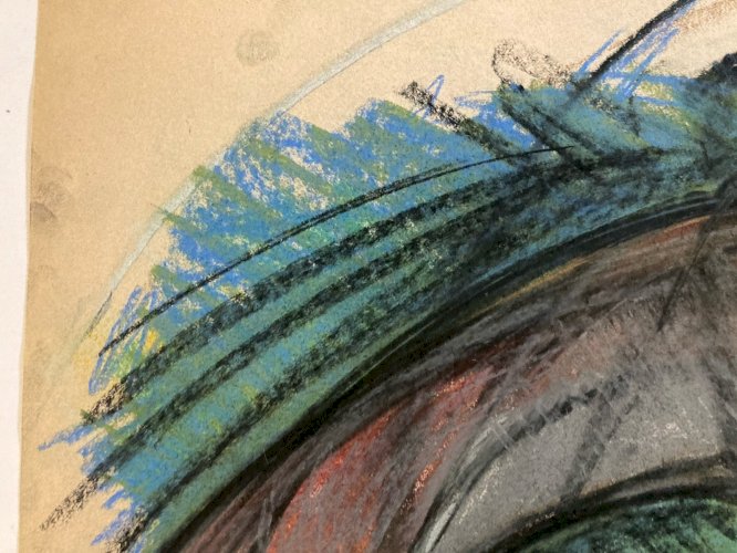 Dessin 1960 Coquillage Escargot Coquille Vintage Crayon Décoration Art