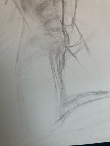 Dessin 1970 Art Crayon Femme Nu Nue Erotique Ancien Post Cubisme Papier