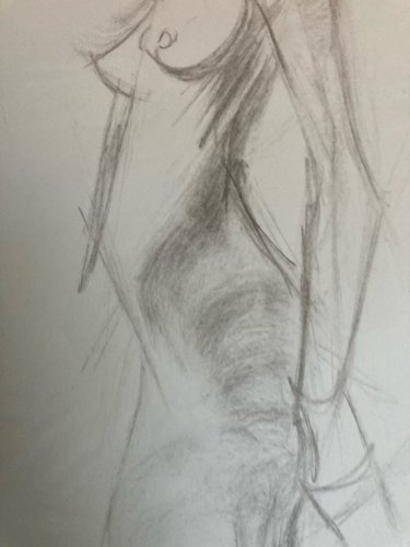 Dessin 1970 Art Crayon Femme Nu Nue Erotique Ancien Post Cubisme Papier