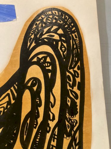 Dessin  1970 Coq Poule Animal Animaux Ancien Encre Peinture A Identifier Art