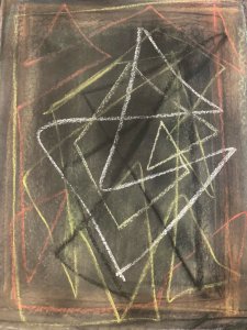 Dessin 1980 Fusain Peintre Marcel Melot Art Abstraction Expressionnisme Abstrait