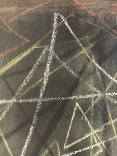 Dessin 1980 Fusain Peintre Marcel Melot Art Abstraction Expressionnisme Abstrait