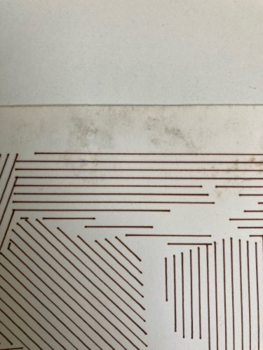 Dessin  Abstrait Encre Sur Papier abstraction 1980 Anamorphose Cubiste Art