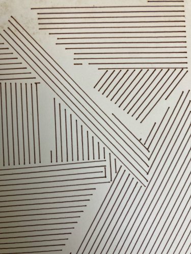 Dessin  Abstrait Encre Sur Papier abstraction 1980 Anamorphose Cubiste Art