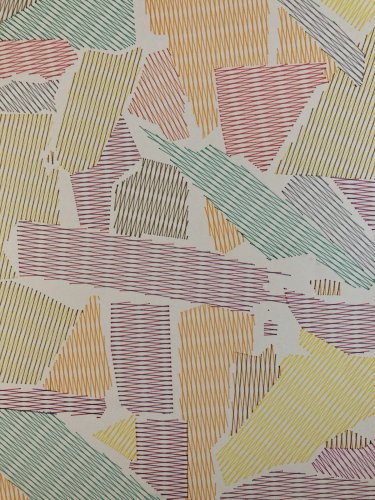 Dessin  Abstrait Encre Sur Papier abstraction 1980 Anamorphose Cubiste Art