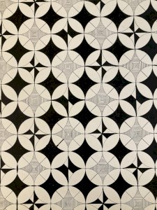 Dessin  Abstrait Encre Sur Papier abstraction 1980 Art Anamorphose Cubiste