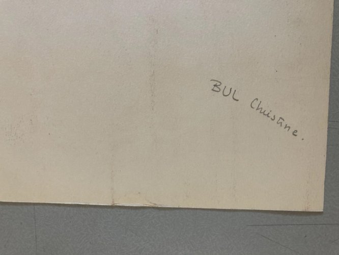 Dessin  Abstrait Encre Sur Papier abstraction 1980 Art Anamorphose Cubiste