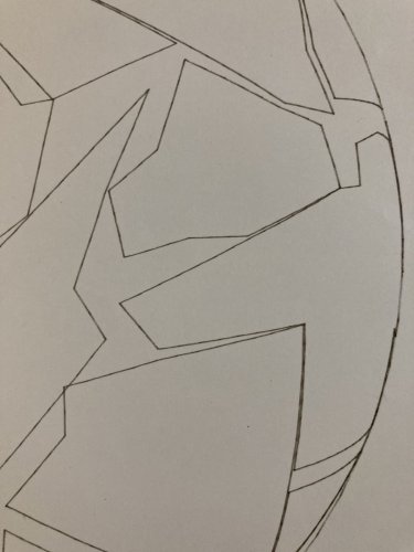 Dessin  Abstrait Encre Sur Papier abstraction 1982 Anamorphose Cubiste Art