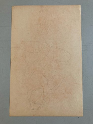 Dessin Ancien Art 1945 Crayon Femme Nu Nue Erotique A Identifier Sanguine