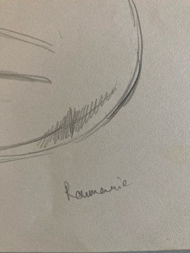 Dessin ancien Art cubiste Mine De Plomb Crayon cubisme 1960 A Identifier Art