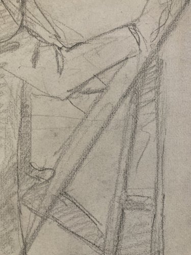 Dessin Ancien Atelier Fusain XXe Cours Homme Jean Dreyfus Stern 1930 Art
