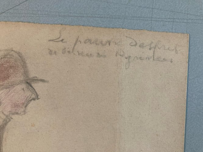 Dessin Ancien Crayon Papier 1920 Homme Expressionniste Expressionnisme Lk