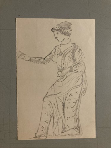 Dessin Ancien Crayon Papier 1960 Homme Expressionniste Expressionnisme Art