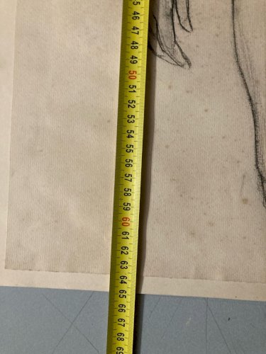 Dessin Ancien étude Crayon Papier Femme Erotique 1950 a identifier