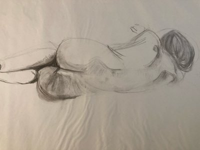 Dessin Ancien Nu Crayon Femme Nue Erotique À Identifier Erotisme 1980
