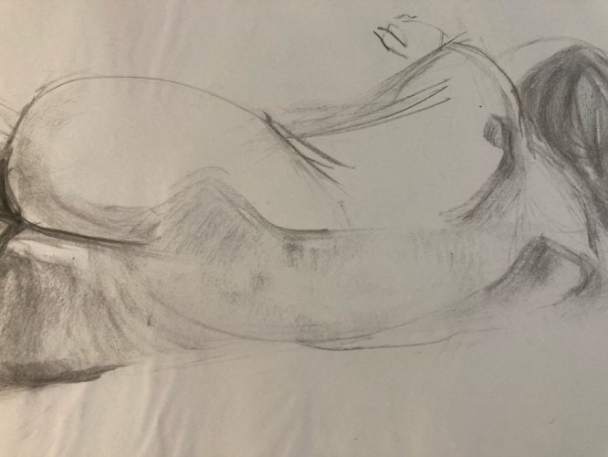 Dessin Ancien Nu Crayon Femme Nue Erotique À Identifier Erotisme 1980