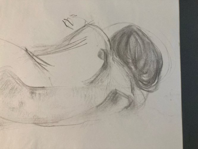 Dessin Ancien Nu Crayon Femme Nue Erotique À Identifier Erotisme 1980