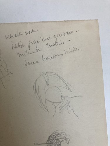 Dessin Ancien Original Crayon 1830 XIXe Jules Robert Auguste Étude Jeu De Cartes