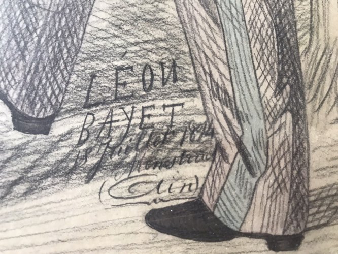 Dessin Ancien XIXe Aquarelle Militaires École Française Signé Daté Crayon Noir