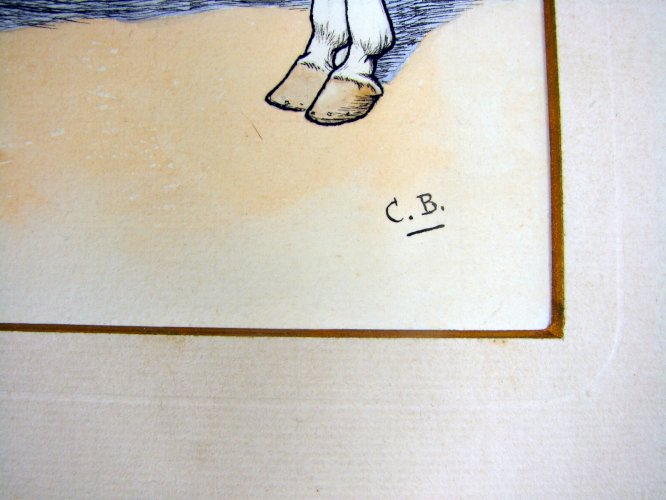 Dessin Aquarellé Soldat Armée Napoléon, Passe-Partout, Signé Charles Bazin