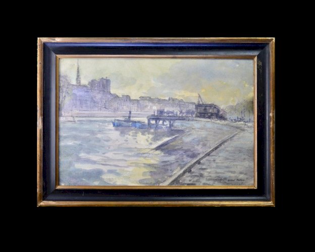 Dessin Aquarellé Support Papier Soldat Armée Napoléon I Signé Charles Bazin