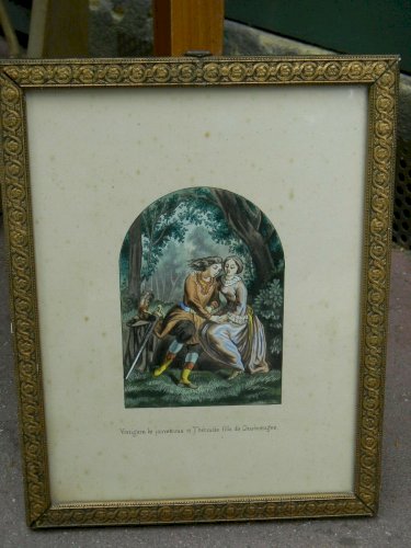 Dessin Aquarellé Support Papier Soldat Armée Napoléon I Signé Charles Bazin