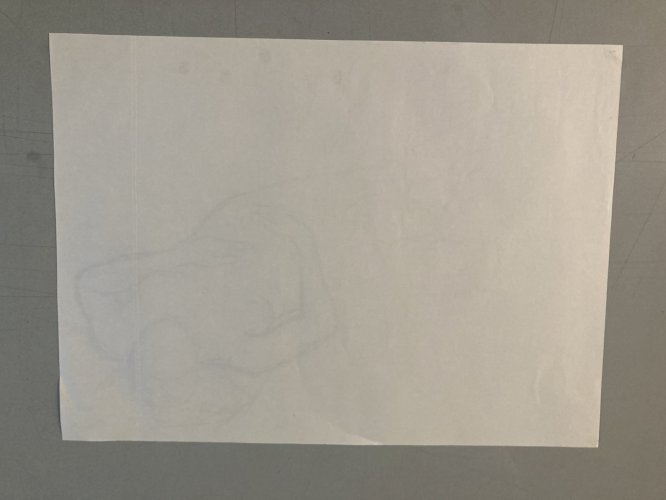 Dessin Art 1960 Fusain Sur Papier Femme Nue Nu Atelier À Identifier Crayon