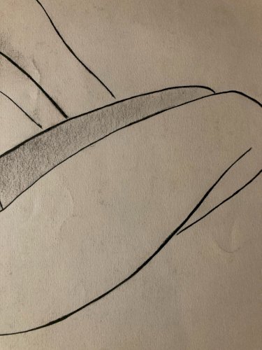 Dessin Art 1960 Sur Papier Femme Nue Nu Atelier Crayon Minimaliste Cubisme