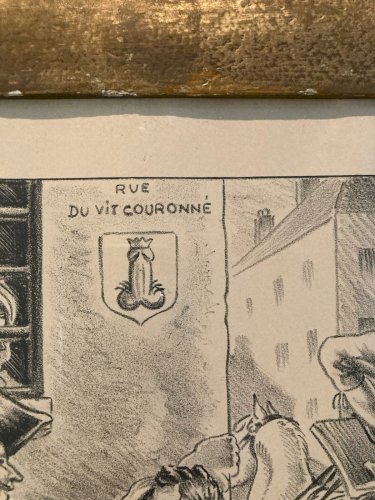 Dessin Art Curiosité Femme Homme 1950 René GonTran RANSON Drawing Ancien Old XXe