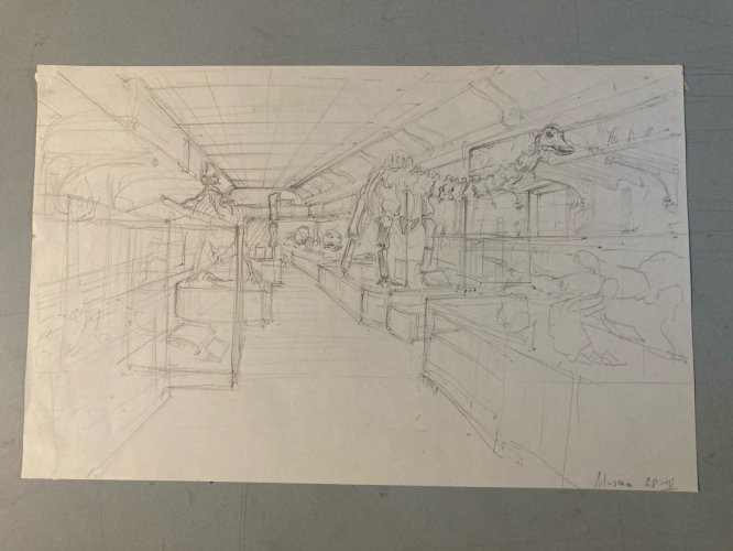 Dessin Art écorché anatomie Musée D’Histoire Naturelle Paris Dinosaure Art