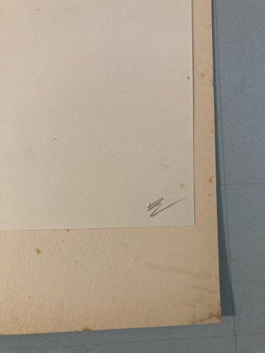 Dessin Art Fusain 1960 Sur Papier Femme Nue Nu Atelier À Identifier Crayon