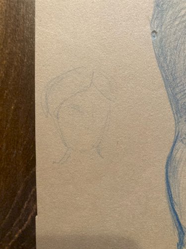 Dessin Atelier Alfred Leymarie étude Femme Crayon Papier classique 1910 Art Déco