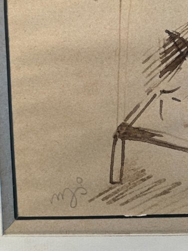 Dessin Atelier Ancien Nu Crayon Sur Papier Femme Nue Erotique 1920 Art Déco 1930