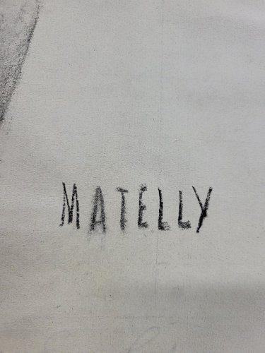 DESSIN AU CRAYON D'UN NU SUR PAPIER SIGNE MATELLY