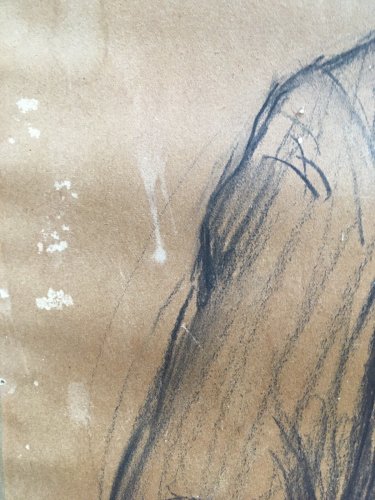 Dessin Autoportrait Fusain Paul Chabas portrait Fin XIX Début XXe