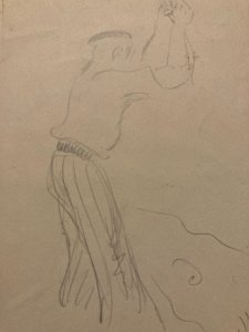 Dessin Bûcheron Jean DORVILLE Bucheron Art Crayon 1950 homme portrait Portrait