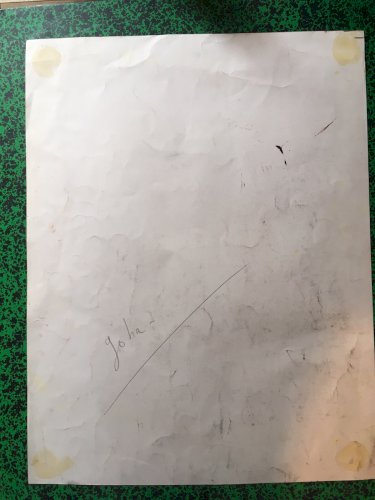Dessin  Craie Grasse Art Brut Outsider 1973 Surréaliste Goha
